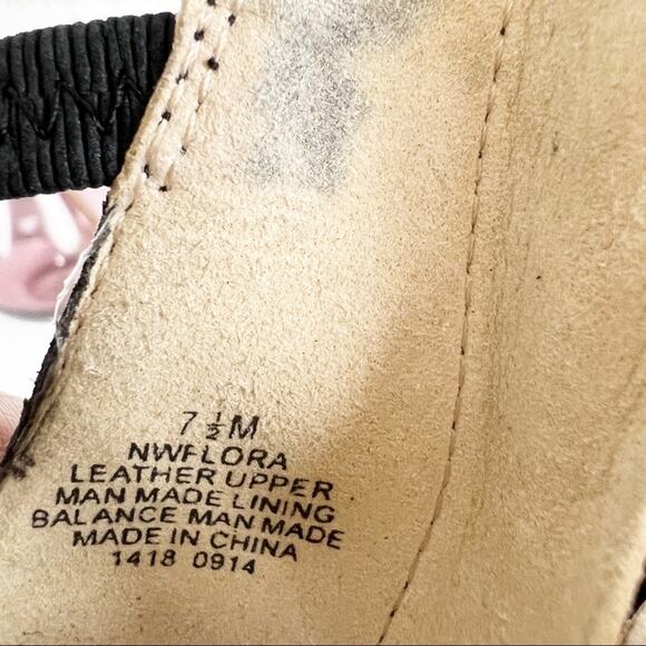 Nine West Black Nubuck Leather Sandals in Flora Size 7.5M - Picture 8 of 8